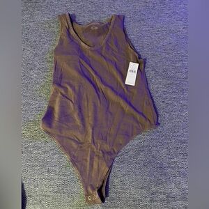 American Eagle Outfitters: purple/brown colored body suit: size large
